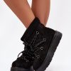 1106711.jpg Black Snow Boots in Women`s Ankle Boots & Booties with Fabric, Warmers, Footbed, Upper Height and Platform Height