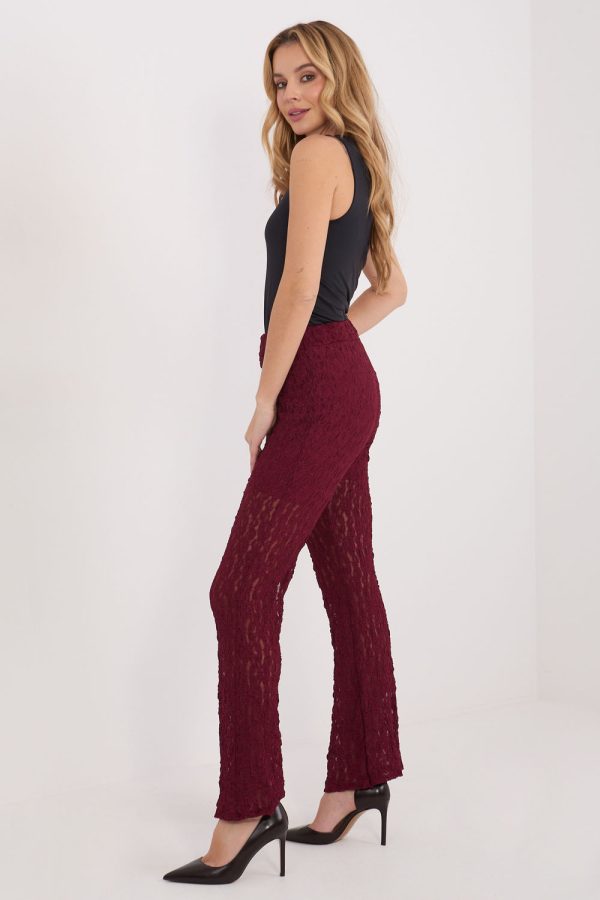 red Lace pants model 222322 Italy Moda