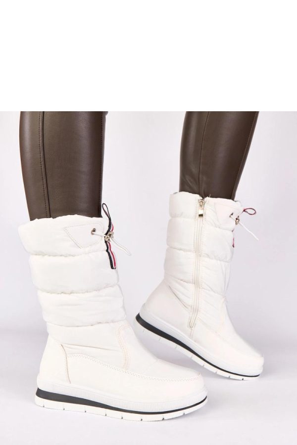 White Snow Boots...Fabric, Footbed, Upper Height and Heel Height