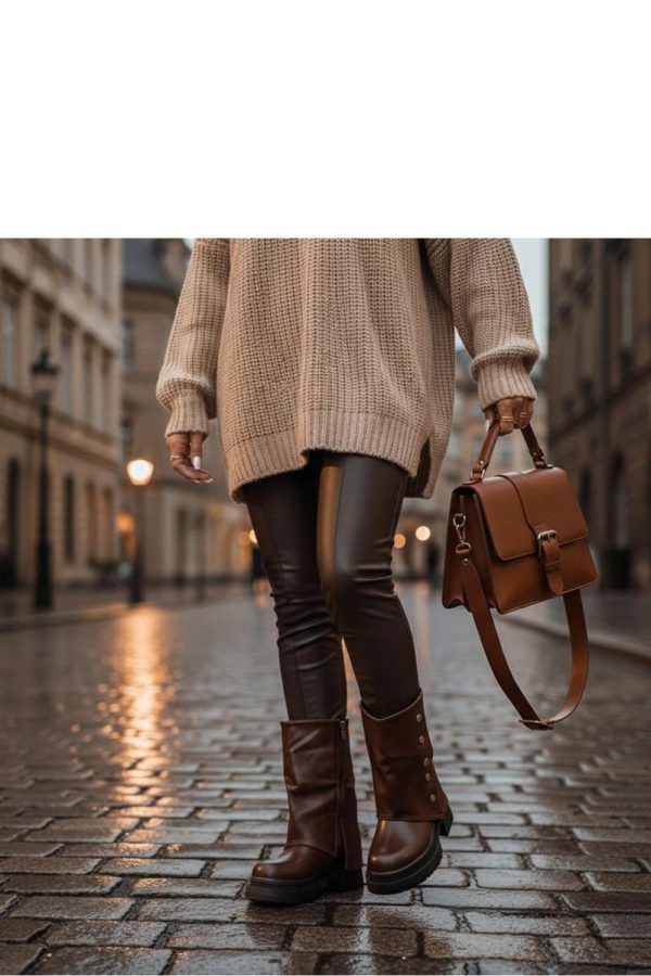 Brown Platform Boots in Women`s Ankle Boots & Booties with Fabric, Footbed, Upper Height and Platform Height