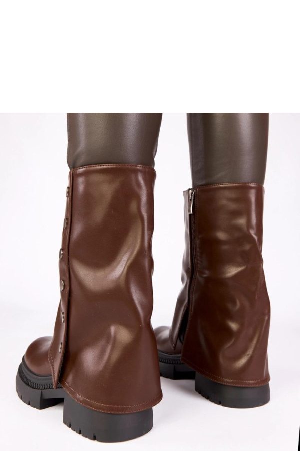 Brown Platform Boots in Women`s Ankle Boots & Booties with Fabric, Footbed, Upper Height and Platform Height