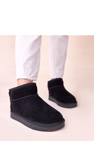 1106963 Black Snow Boots...Fabric, Footbed and Platform Height
