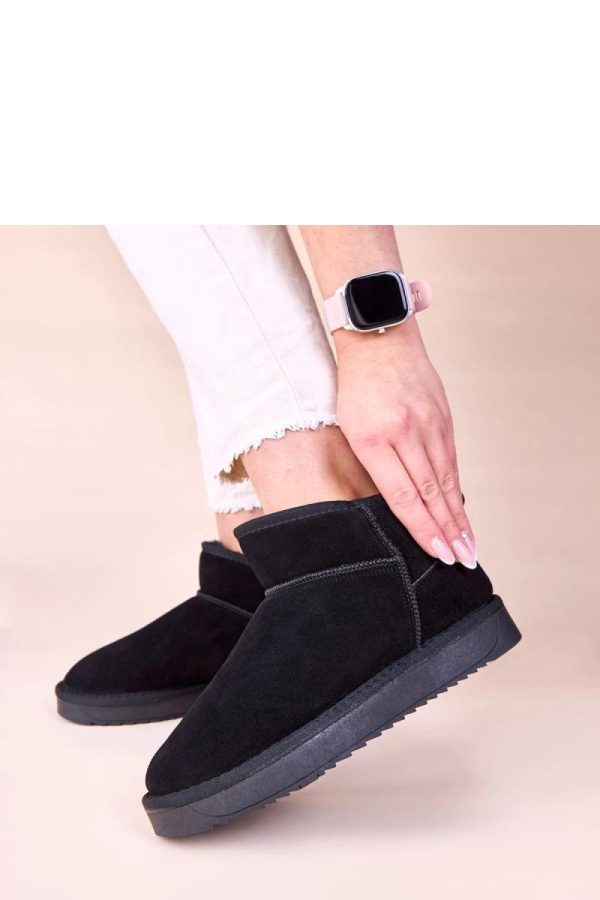 Black Snow Boots in Women`s Ankle Boots & Booties with Fabric, Footbed and Platform Height