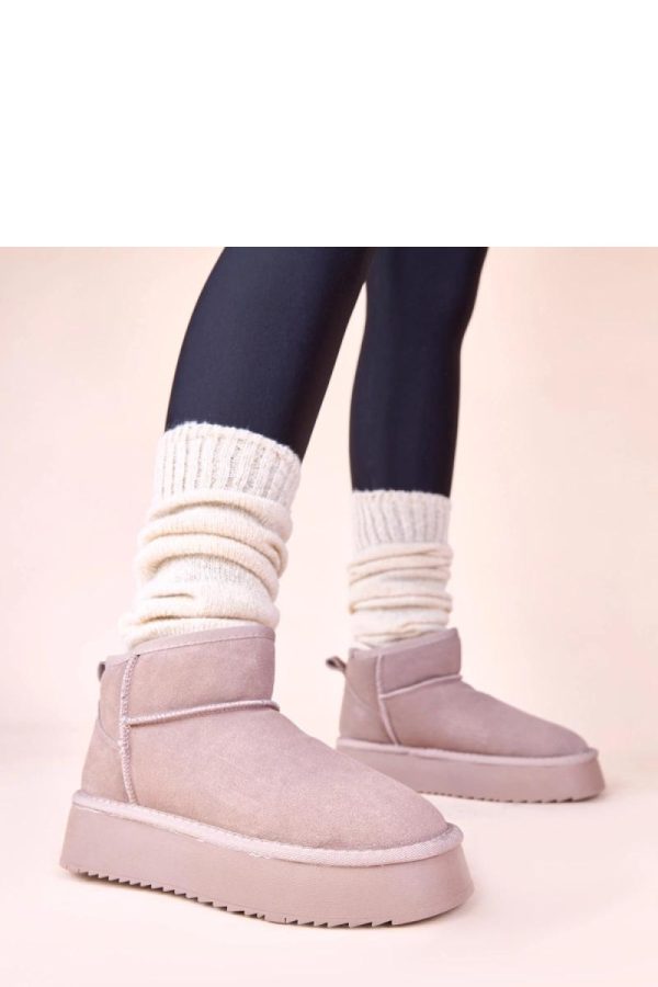 Grey Snow Boots....Fabric, Footbed and Platform Height