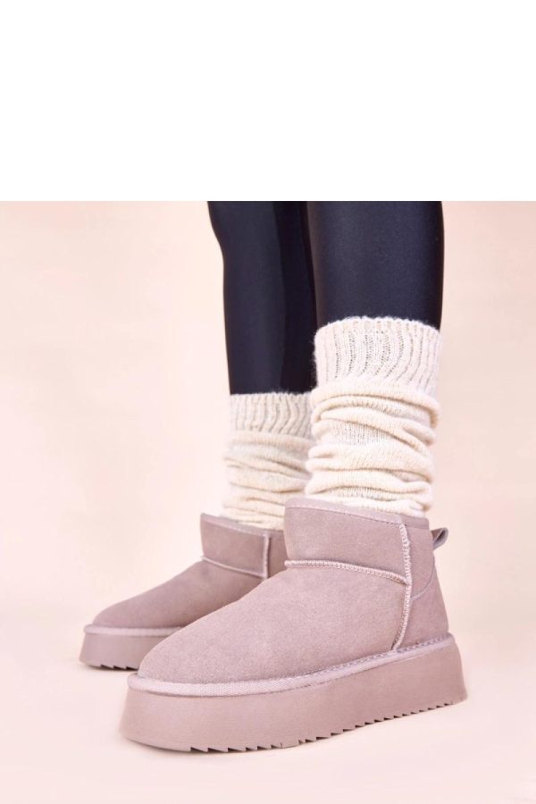 Grey Snow Boots....Fabric, Footbed and Platform Height