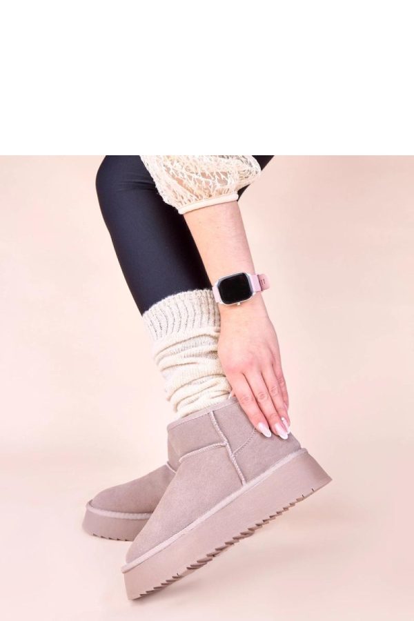 Grey Snow Boots....Fabric, Footbed and Platform Height