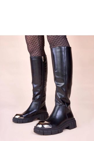Black Thigh-Hight Boots....Fabric, Footbed, Upper Height and Heel Height