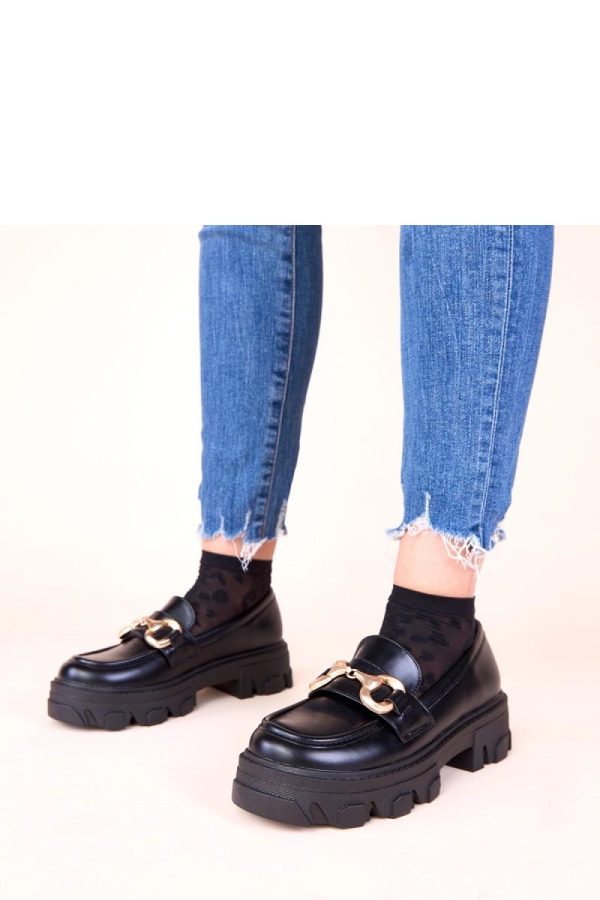 Black Mocassin in Moccasins, Loafers with Fabric, Footbed and Heel Height