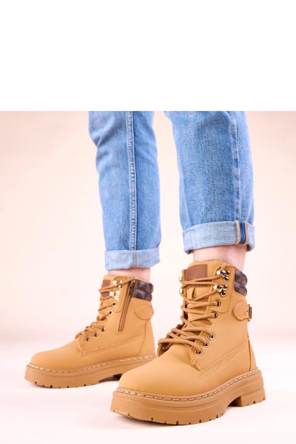 Brown Trapper Shoes in Women`s Ankle Boots & Booties with Fabric, Footbed, Upper Height and Platform Height