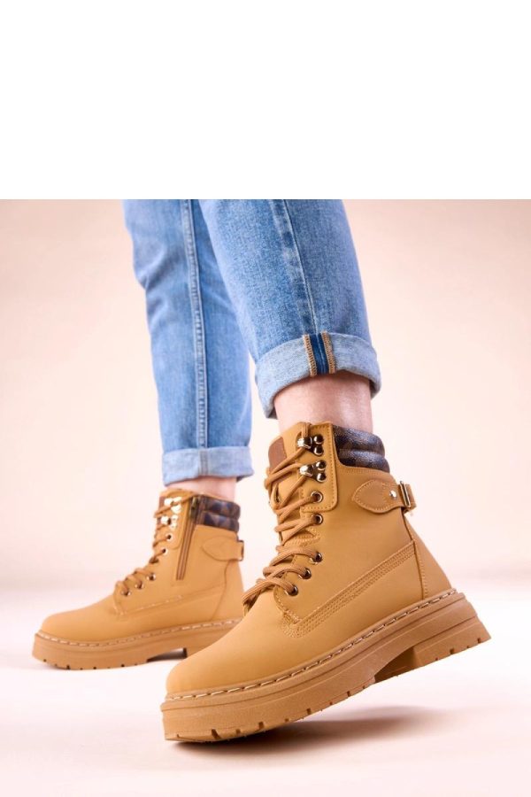 Brown Trapper Shoes in Women`s Ankle Boots & Booties with Fabric, Footbed, Upper Height and Platform Height