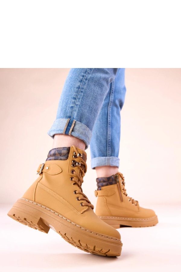 Brown Trapper Shoes in Women`s Ankle Boots & Booties with Fabric, Footbed, Upper Height and Platform Height