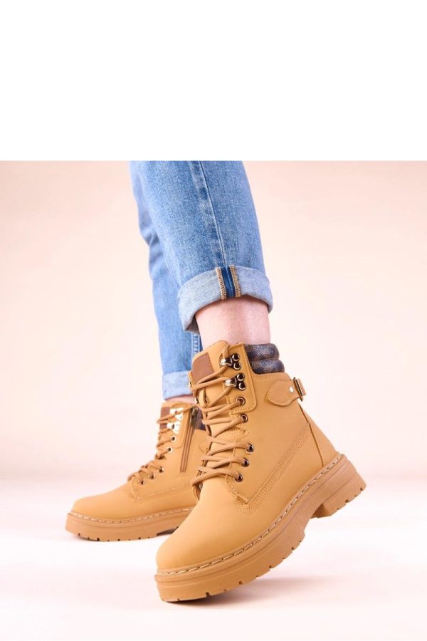 Brown Trapper Shoes in Women`s Ankle Boots & Booties with Fabric, Footbed, Upper Height and Platform Height
