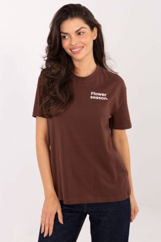 Brown T-shirt in Women`s Tops, T-shirts, Singlets with Cotton