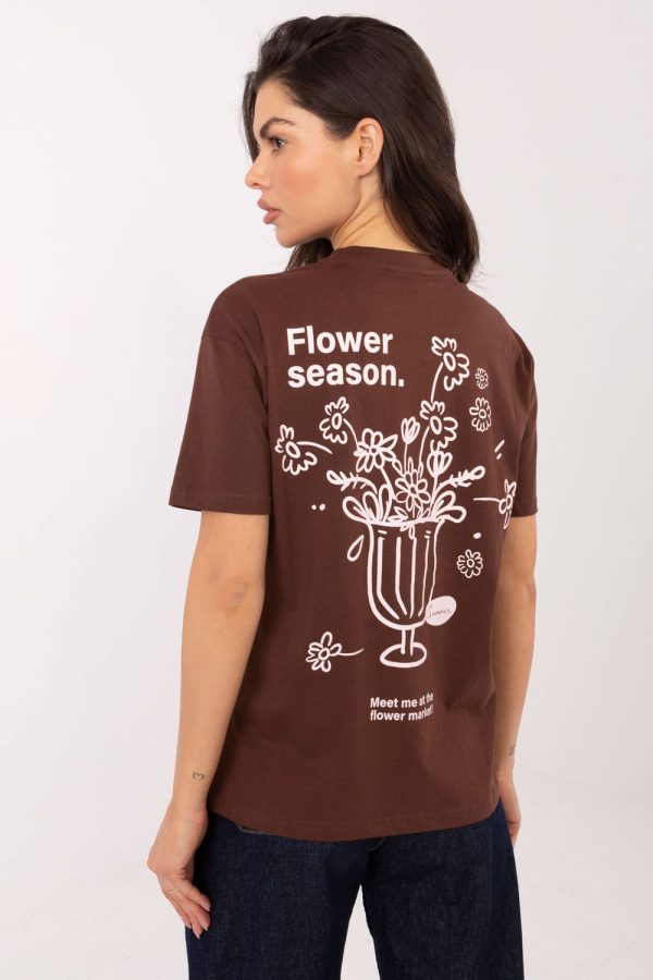 Brown T-shirt in Women`s Tops, T-shirts, Singlets with Cotton