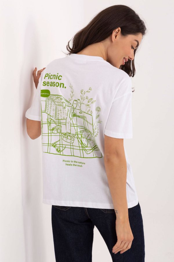 White T-shirt in Women`s Tops, T-shirts, Singlets with Cotton