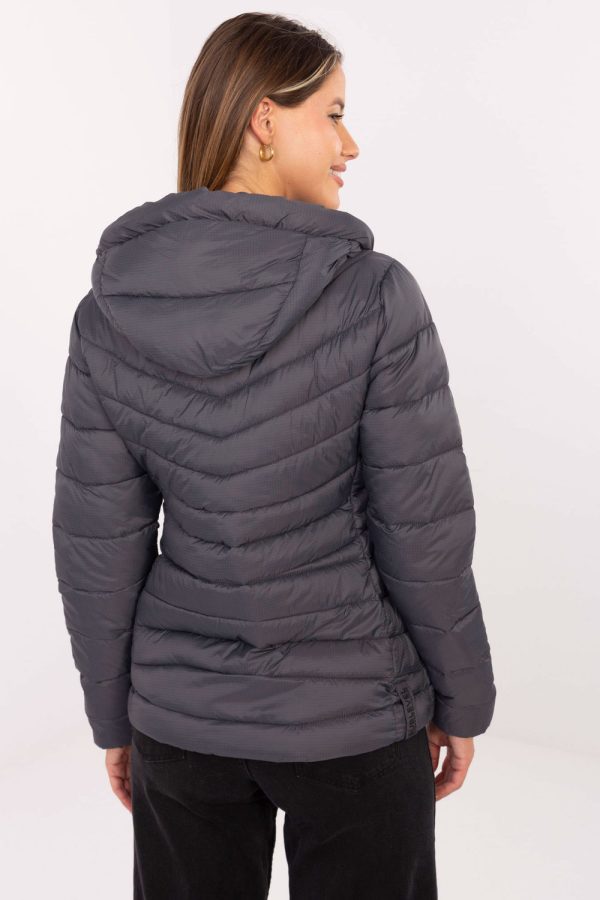 Grey Jacket in Women`s Coats, Jackets with Polyamide