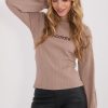 Beige Blouse in Women`s Blouses, Tunics with Cotton and Spandex