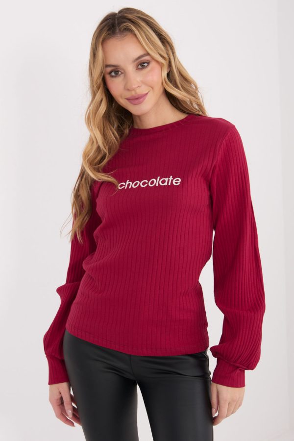 Red Blouse in Women`s Blouses, Tunics with Cotton and Spandex