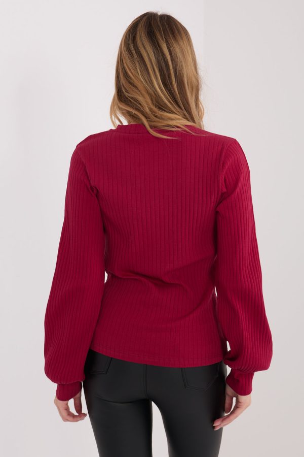 Red Blouse in Women`s Blouses, Tunics with Cotton and Spandex