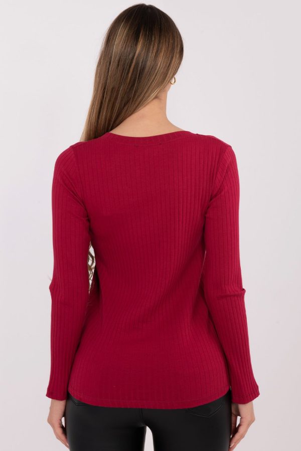 Red Blouse in Women`s Blouses, Tunics with Cotton and Spandex
