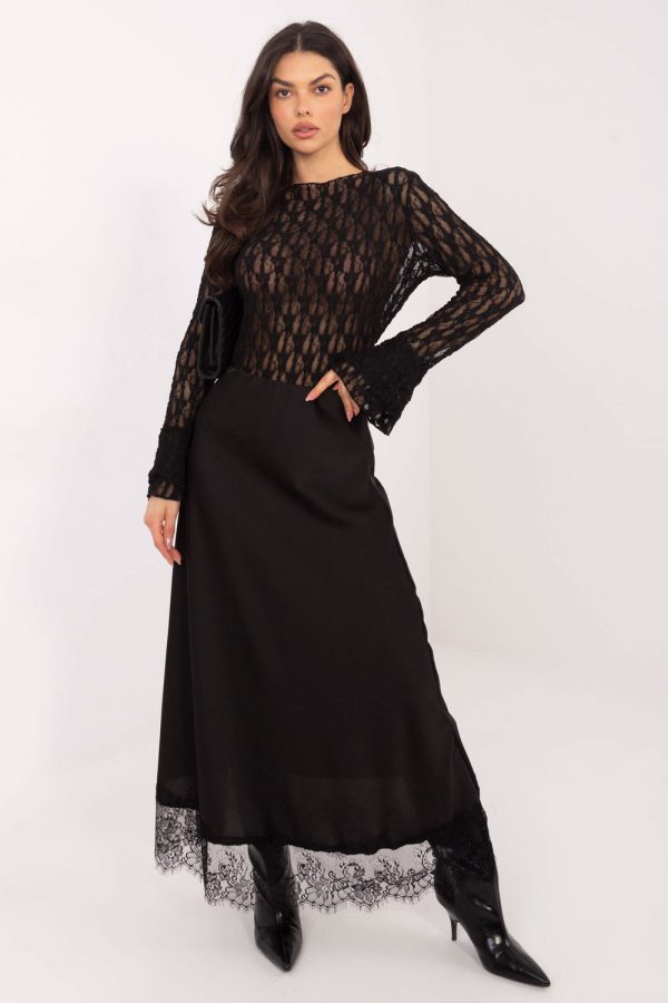 black Lace blouse model 222446 Italy Moda