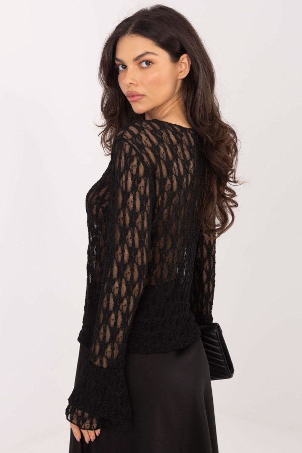 black Lace blouse model 222446 Italy Moda