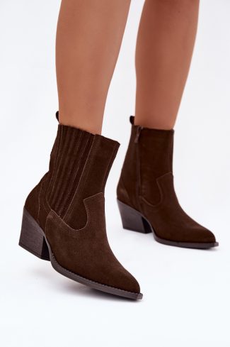brown Heel boots model 222486 Step in style