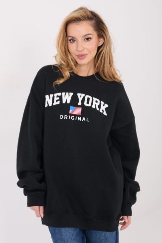 Black Sweatshirt in Sweatshirts For Women with Cotton and Spandex