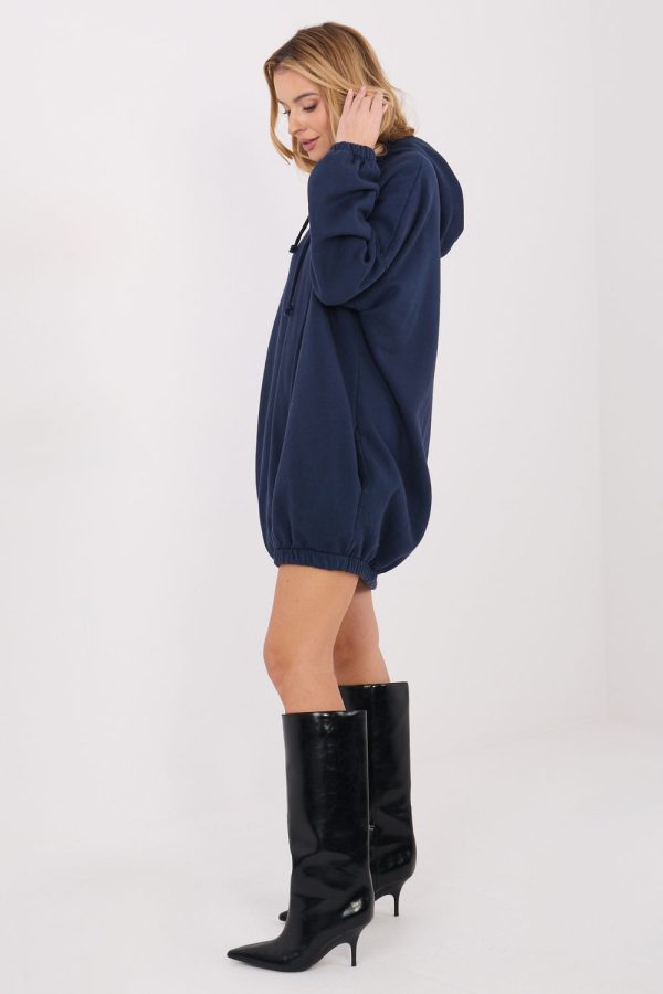 Navy Blue Daydress in Day Dresses with Cotton and Spandex