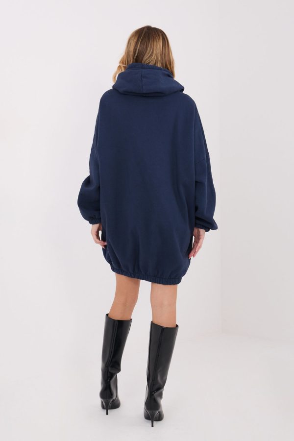 Navy Blue Daydress in Day Dresses with Cotton and Spandex