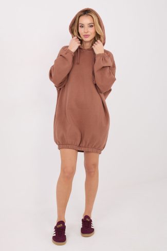 Brown Daydress in Day Dresses with Cotton and Spandex