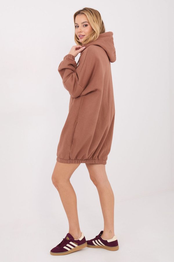 Brown Daydress in Day Dresses with Cotton and Spandex