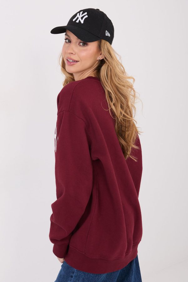 Red Sweatshirt in Sweatshirts For Women with Cotton and Spandex