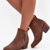 1107447.jpg Brown Heel Boots in Women`s Ankle Boots & Booties with Fabric, Footbed, Upper Height and Heel Height
