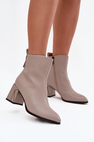 grey Heel boots model 222516 Step in style