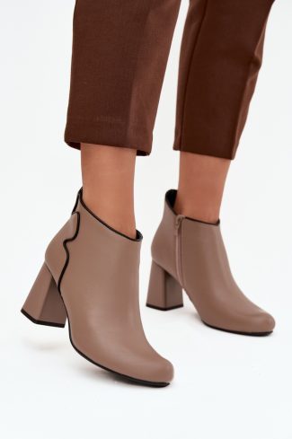 1107459 beige Heel boots model 222520 Step in style