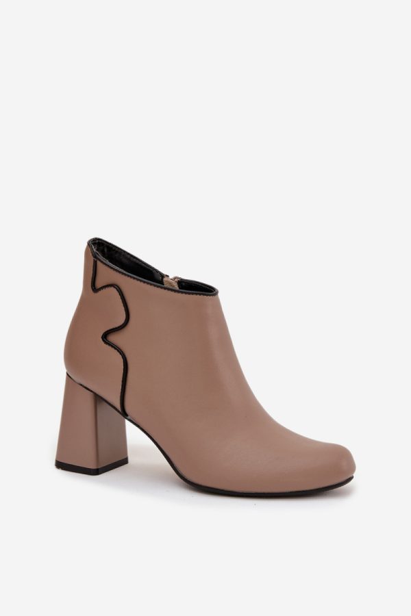 beige Heel boots model 222520 Step in style