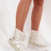 White Snow Boots in Women`s Ankle Boots & Booties with Fabric, Warmers, Footbed, Upper Height and Platform Height
