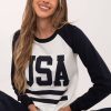Navy Blue Sweatshirt in Sweatshirts For Women with Cotton, Spandex and Polyester