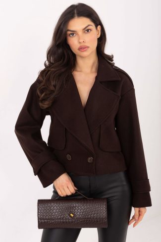 brown Coat model 222559 Rue Paris