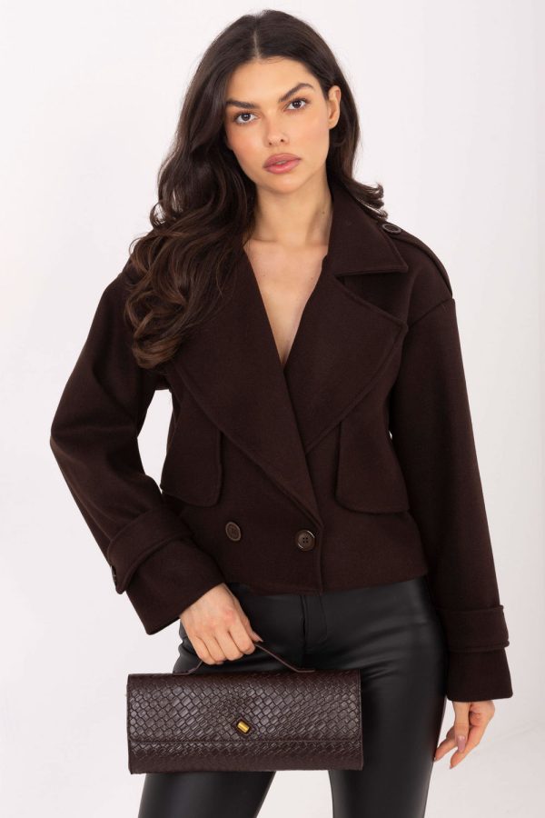 brown Coat model 222559 Rue Paris