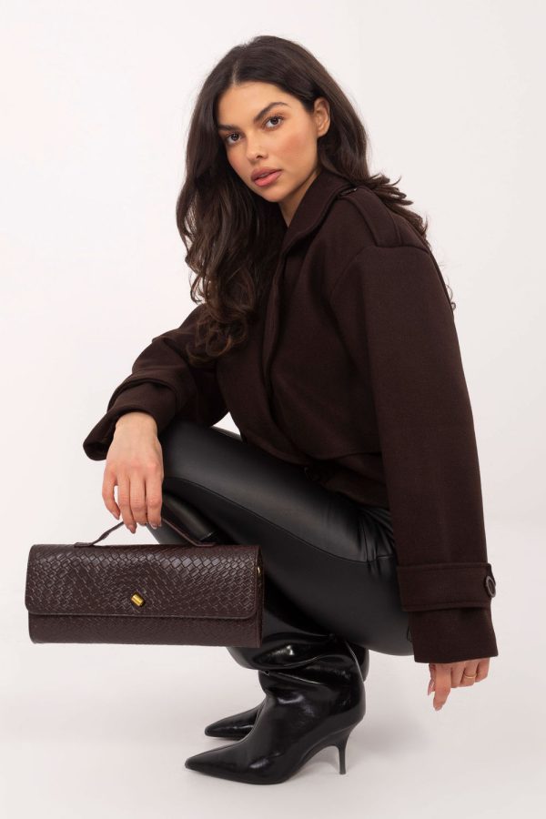 brown Coat model 222559 Rue Paris
