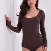 Brown Shapewear Body in Shapewear Bodies For Women with Cotton and Spandex