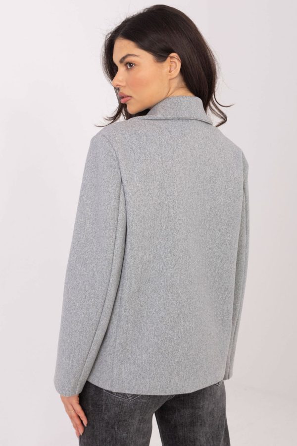 Grey Coat in Women`s Coats, Jackets with Polyester
