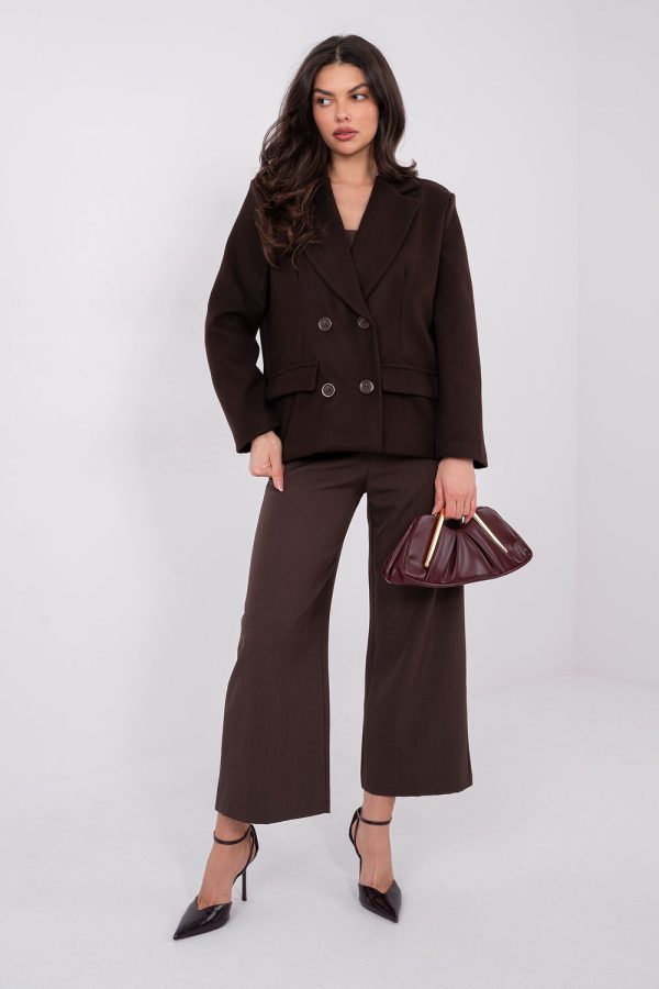 Brown Coat in Women`s Coats, Jackets with Polyester