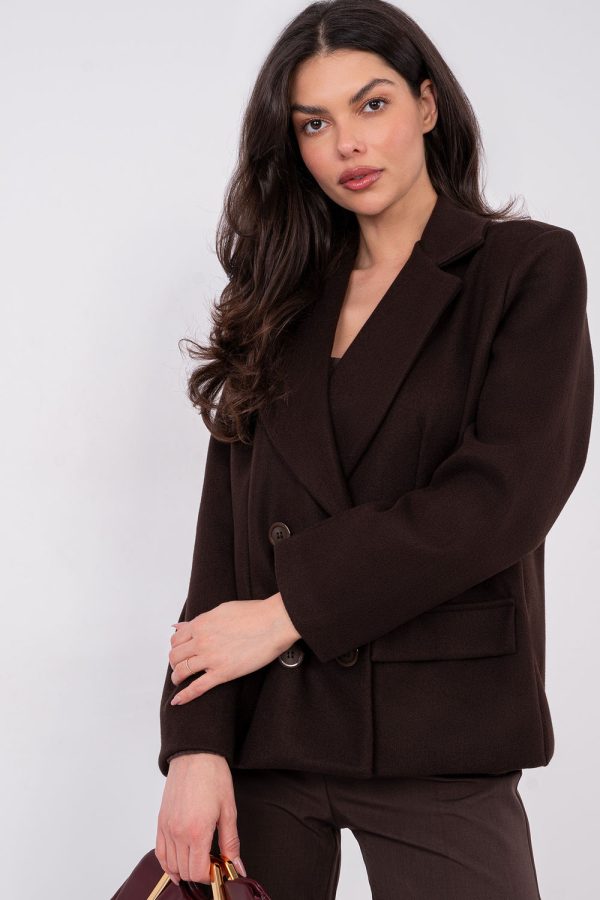 Brown Coat in Women`s Coats, Jackets with Polyester