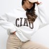Beige Sweatshirt in Sweatshirts For Women with Cotton and Spandex