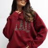 Red Sweatshirt in Sweatshirts For Women with Cotton and Spandex