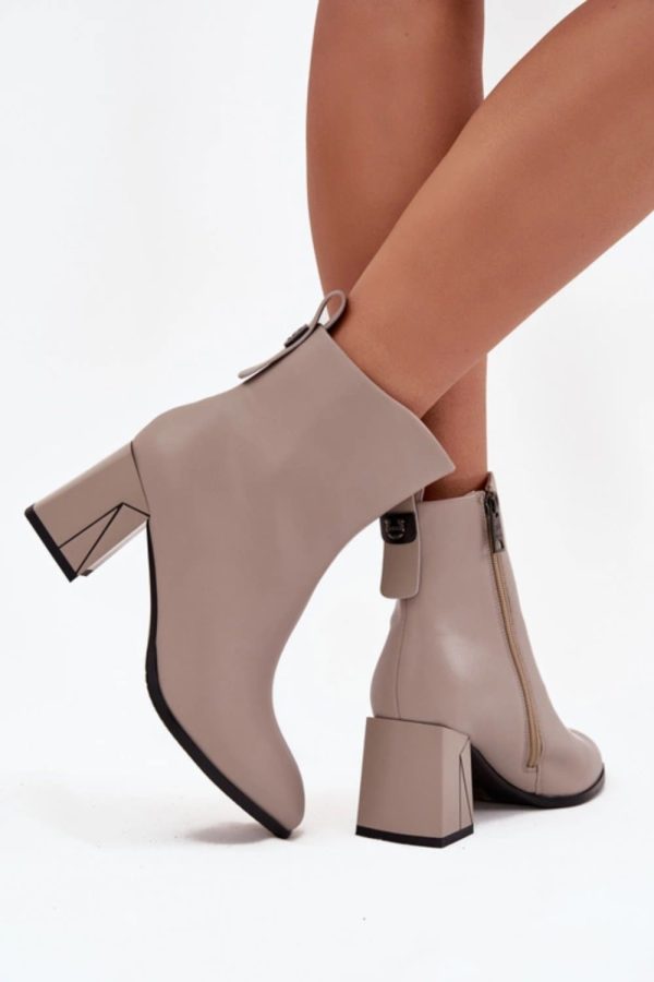 grey Heel boots model 222516 Step in style