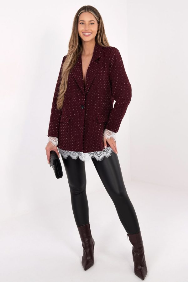 Red Jacket in Jackets, Vests For Women with Spandex and Polyester